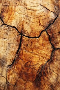 树桩截面纹理特写