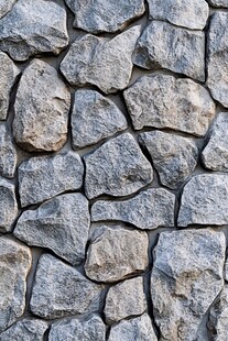 石块拼接墙面纹理特写