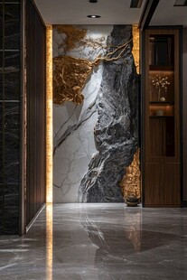 奢华大理石玄关装饰设计