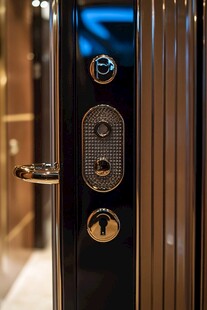 高端智能门锁特写