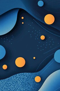 蓝色渐变几何抽象背景图