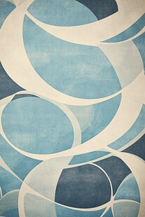 蓝白几何环形抽象背景图