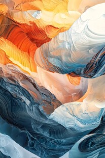 梦幻流体色彩抽象艺术画面