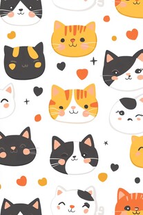 可爱猫咪图案