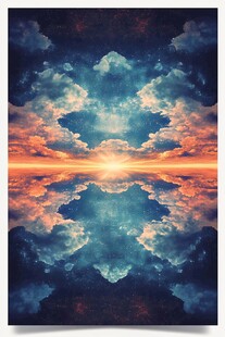 梦幻云海中的绚丽日出景象