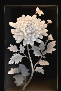 立体白菊花装饰画