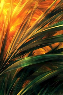 梦幻斑斓的植物叶片纹理