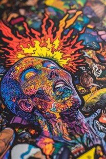 绚丽多彩的涂鸦艺术头像