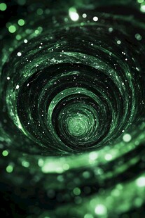 绿色梦幻星空漩涡背景
