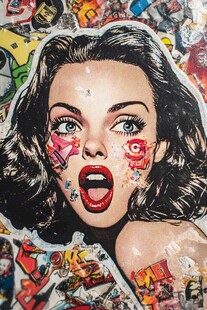 复古风拼贴艺术女性形象