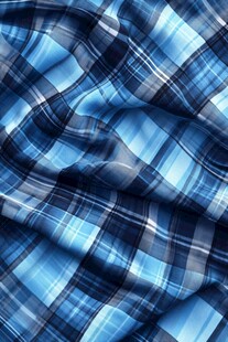 蓝色格子布料纹理图