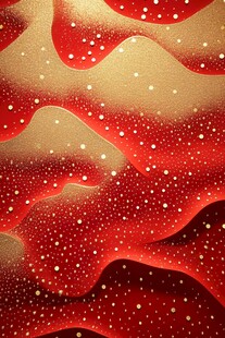 红色金色波浪闪光背景图