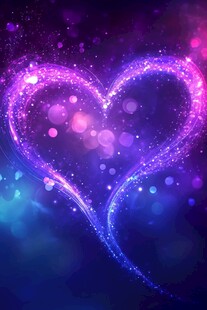 梦幻爱心光晕背景图