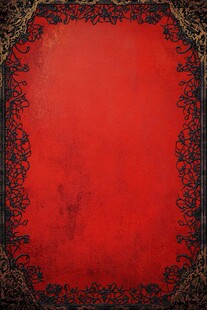 复古红底华丽边框背景图