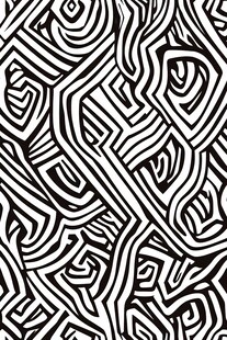 黑白抽象线条几何图案纹理