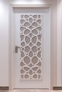 白色雕花门 精致家居设计