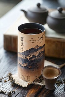 复古风中式茶罐与茶具