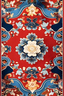 中式传统花卉纹精美图案