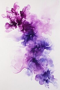 梦幻紫色水墨烟雾艺术图