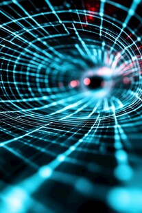 科技感光线隧道抽象背景