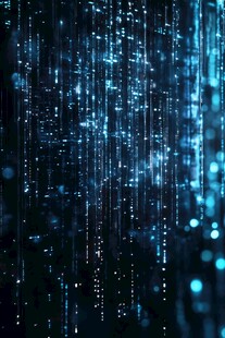 科技感蓝色数据流动背景