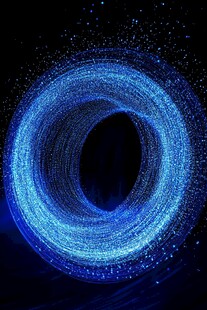 蓝色粒子环形科幻特效