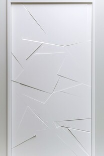 简约几何图案白色装饰门