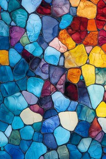 彩色马赛克碎片艺术纹理