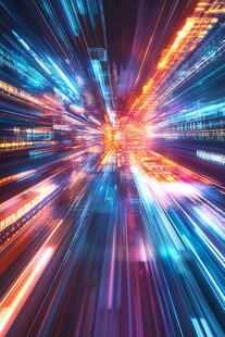 未来科技感光线放射背景图