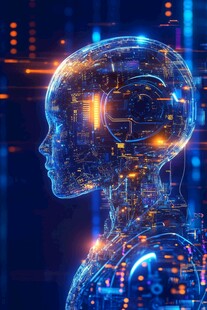 科技感十足的人工智能头像