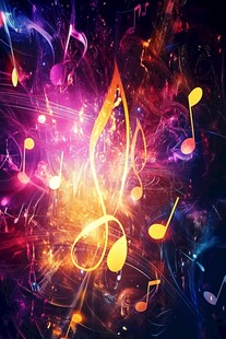 梦幻炫彩音乐动感背景图