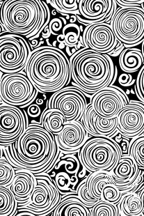 黑白螺旋花纹图案背景