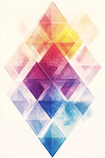 多彩几何菱形图案背景