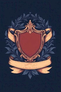 复古盾牌徽章装饰图案