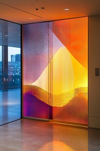 绚丽渐变艺术玻璃隔断