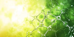 绿色分子结构科技背景图