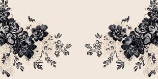黑白花卉装饰图案设计