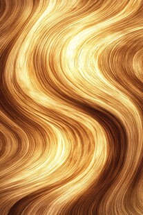 金色波浪卷发纹理特写
