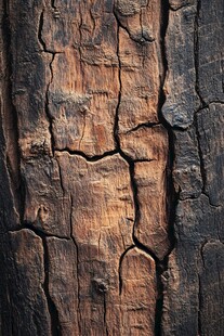 干裂沧桑的老树皮纹理