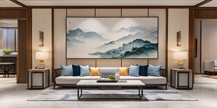 中式客厅的雅致山水风情