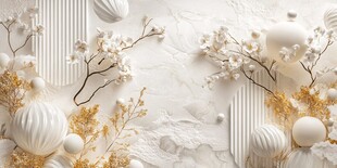 白色系优雅节日装饰场景