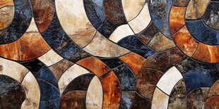 几何拼接多彩瓷砖图案