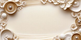 优雅立体花卉珍珠装饰背景