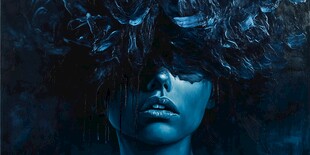 梦幻蓝调神秘面容