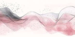 水墨风格抽象流动波纹图
