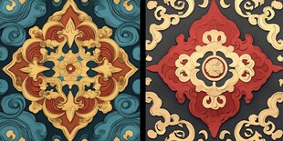 中式复古精美传统花纹图案