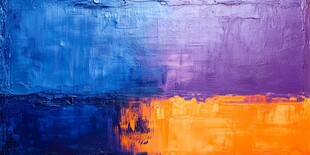 蓝紫橙抽象艺术纹理画作