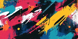 抽象多彩笔触艺术背景图