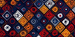 多彩几何图案民族风纹理