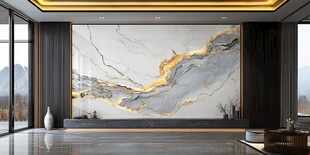 现代奢华大理石纹理客厅墙